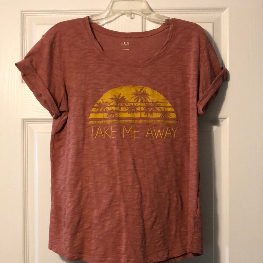 Ana T-shirt Size Lg w/cuffed sleeves